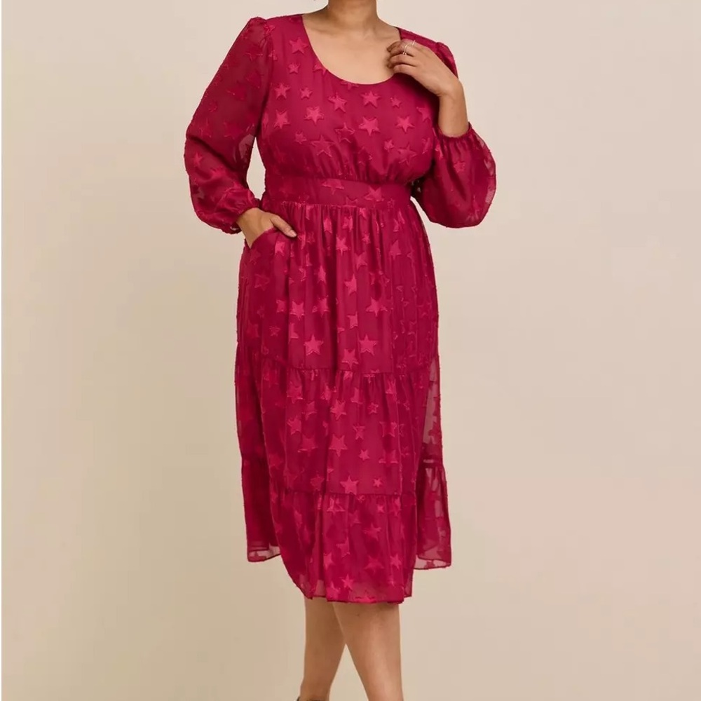 Torrid Pink Star High Low Dress